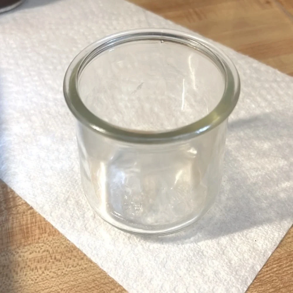 Oui yogurt empty glass jars, set of 8 pieces